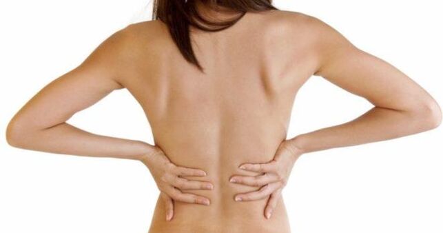Osteocondrose torácica em mulher